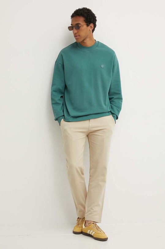 Хлопковая кофта Hugo Blue 50522371 зелёный AW24