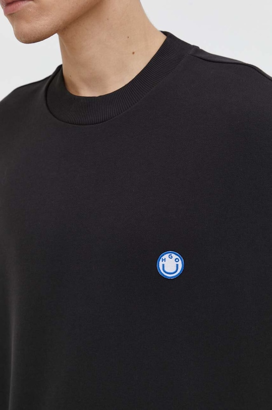 Бавовняна кофта Hugo Blue 50522371 чорний