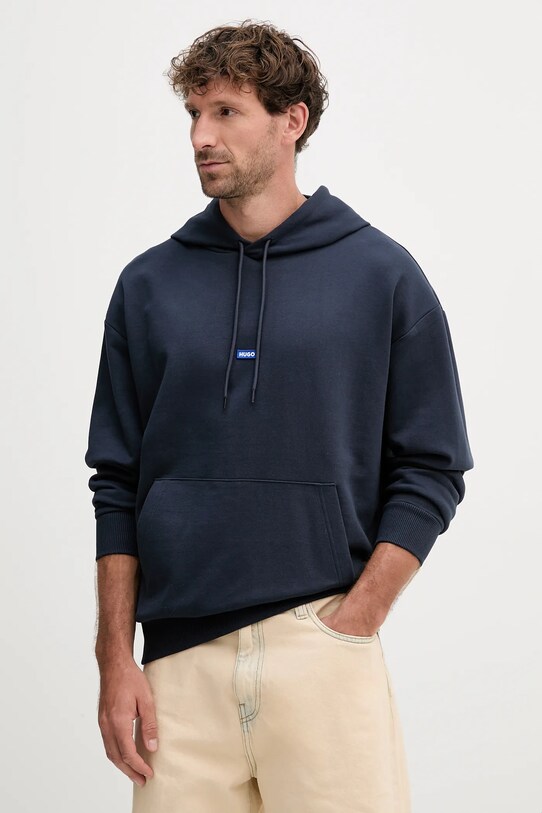 Hugo Blue hanorac de bumbac bleumarin 50522374