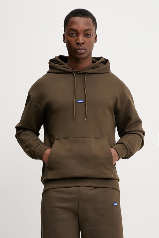 Hugo Blue bluza bawełniana Nalonso bawełna zielony 50522374