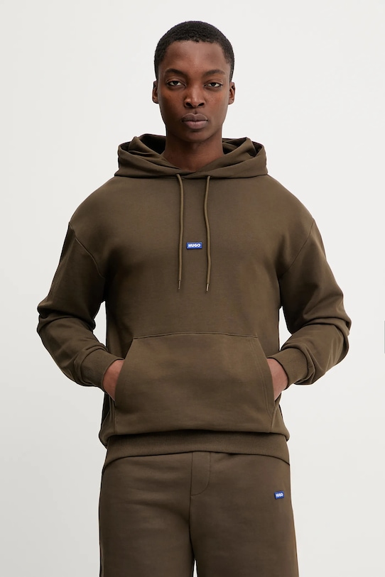 Hugo Blue bluza bawełniana Nalonso bawełna zielony 50522374