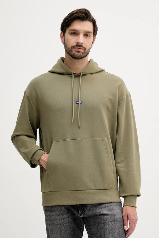 Hugo Blue felpa in cotone verde 50522374