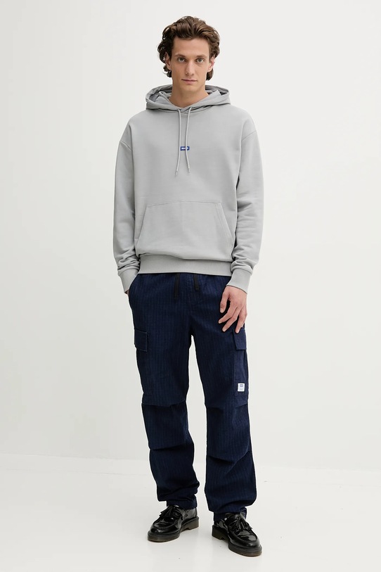 Bavlnená mikina Hugo Blue 50522374 sivá AW25
