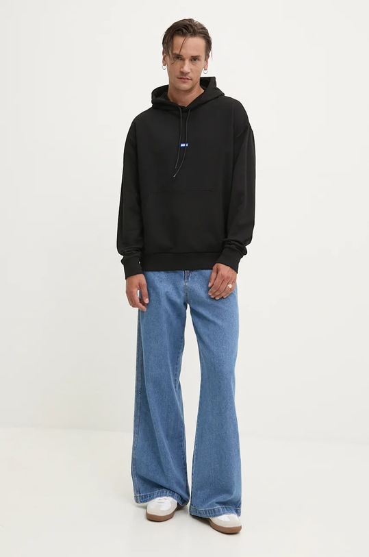 Хлопковая кофта Hugo Blue Nalonso 50522374 чёрный AA00