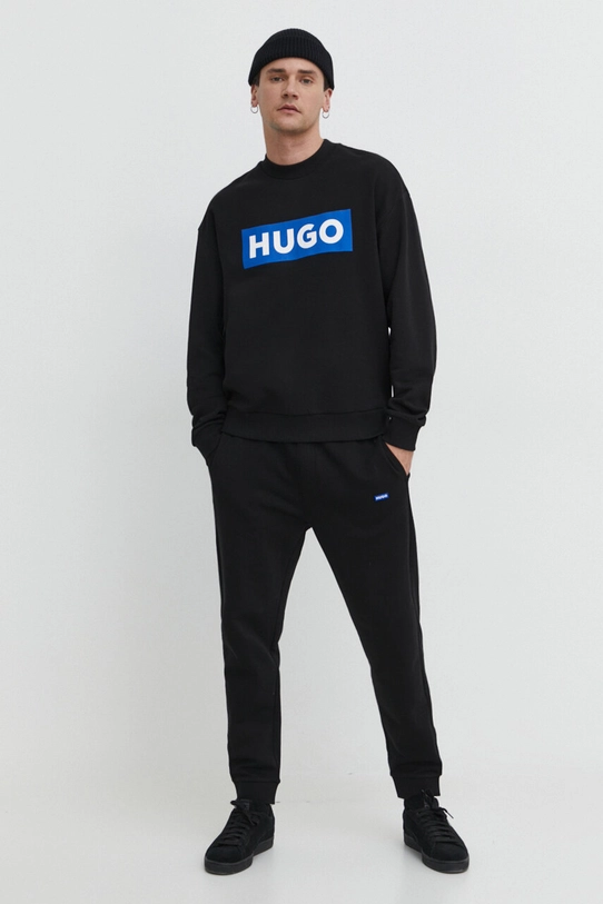 HUGO Blue hanorac de bumbac 50522375 negru AW24