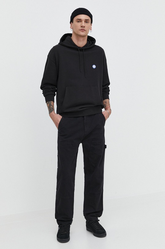 HUGO Blue hanorac de bumbac Nottyo 50522381 negru AW25