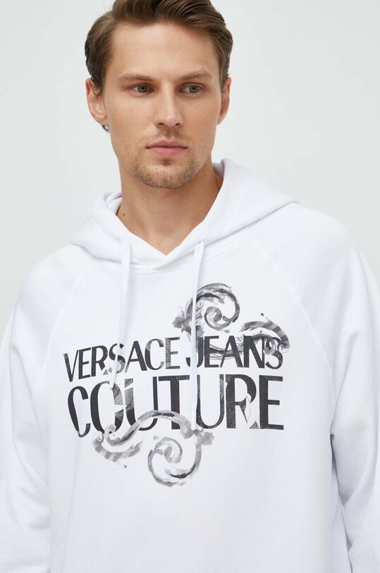 Versace Jeans Couture hanorac de bumbac alb 76GAIG00.CF01G