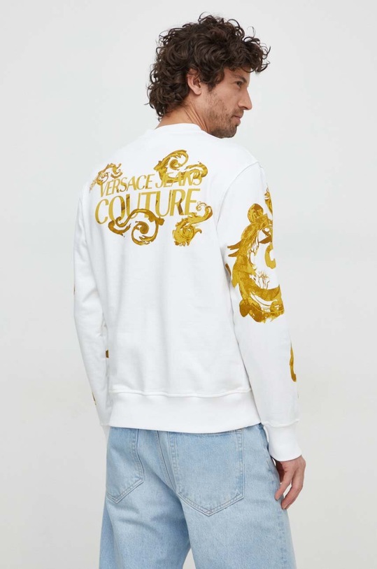 Versace Jeans Couture bluza bawełniana wzorzyste beżowy 76GAI3RW.FS141