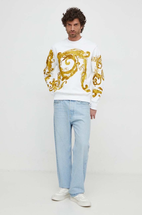 Versace Jeans Couture bluza bawełniana 76GAI3RW.FS141 beżowy SS24