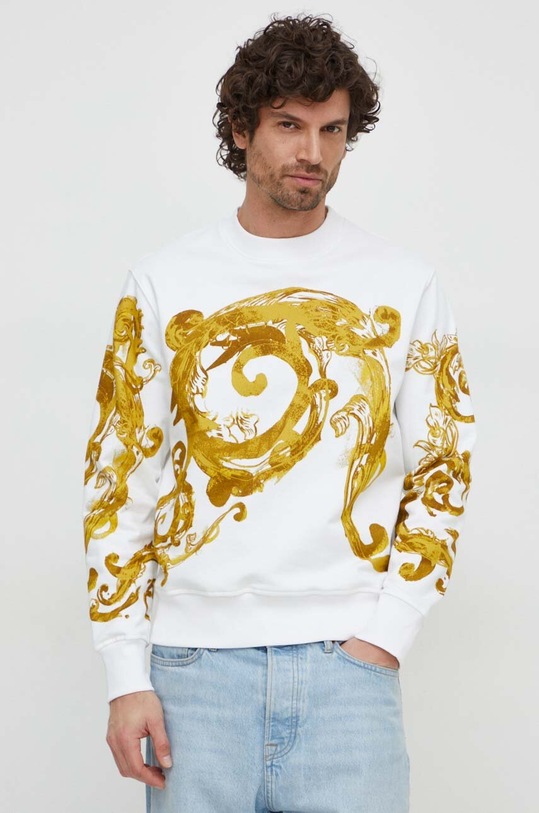 Odzież Versace Jeans Couture bluza bawełniana 76GAI3RW.FS141 beżowy