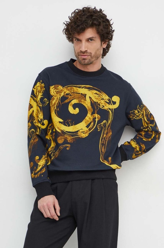 Odjeća Pamučna dukserica Versace Jeans Couture 76GAI3RW.FS141 mornarsko plava