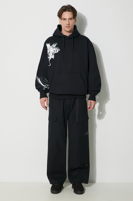 Y-3 bluza Graphic French Terry Hoodie IN4335 czarny SS24