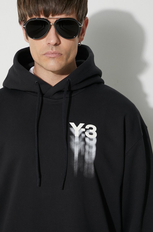 Y-3 cotton sweatshirt Graphic Hoodie IZ3169 black