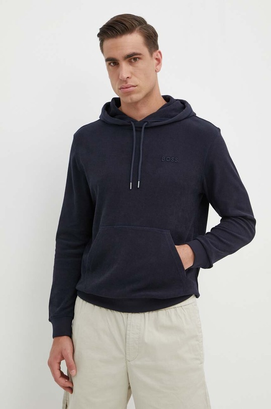 Bavlnená mikina Boss Orange bavlna tmavomodrá 50511072