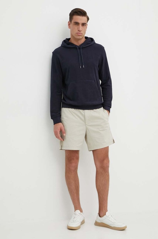 Bavlnená mikina Boss Orange 50511072 tmavomodrá SS24