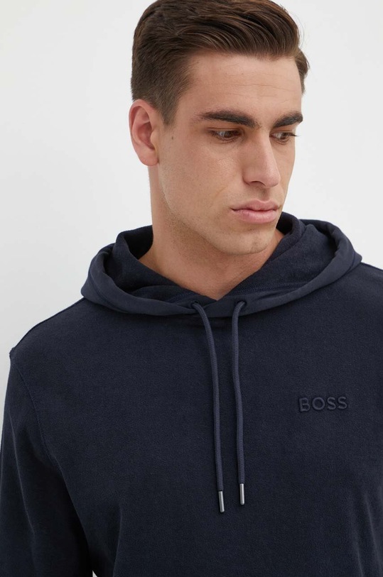 Bavlnená mikina Boss Orange tmavomodrá 50511072