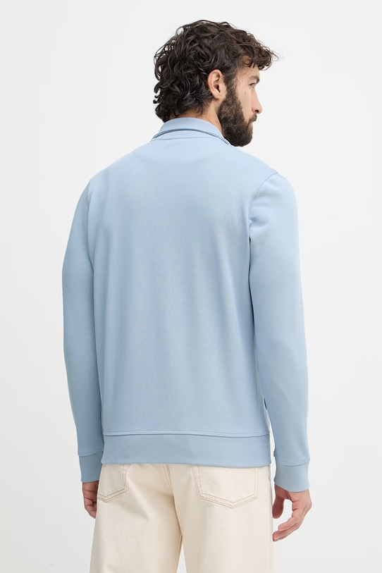 Дрехи BOSS Orange суичър с цип мъжки от памук Zestart 50511709 син