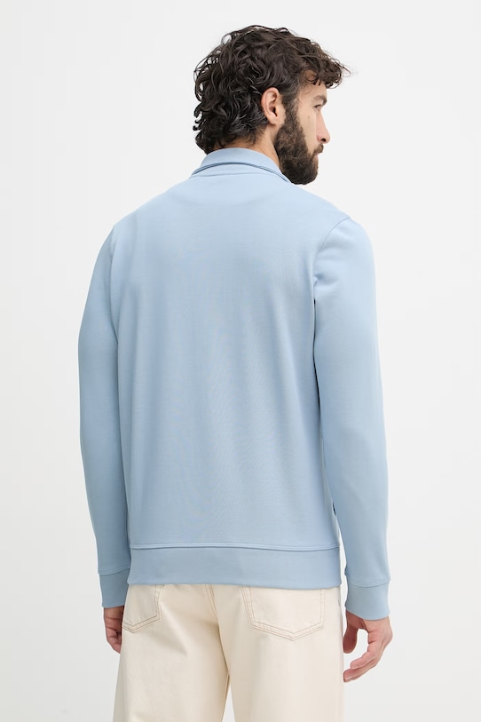 Дрехи BOSS Orange суичър с цип мъжки от памук Zestart 50511709 син