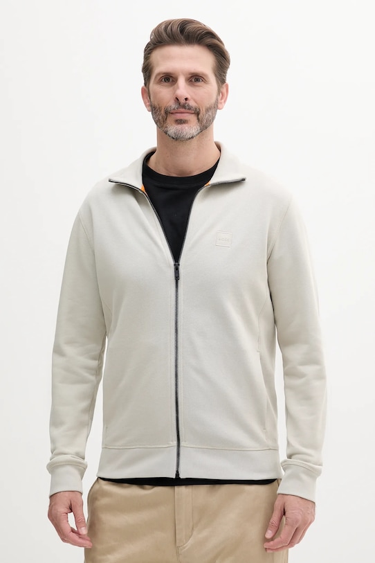 BOSS Orange bluza bawełniana bawełna beżowy 50511709