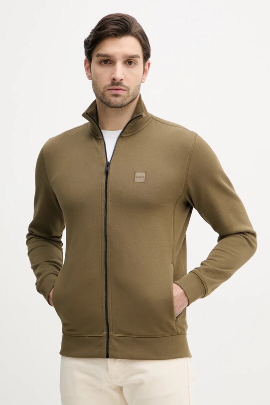 BOSS Orange hanorac de bumbac verde 50511709