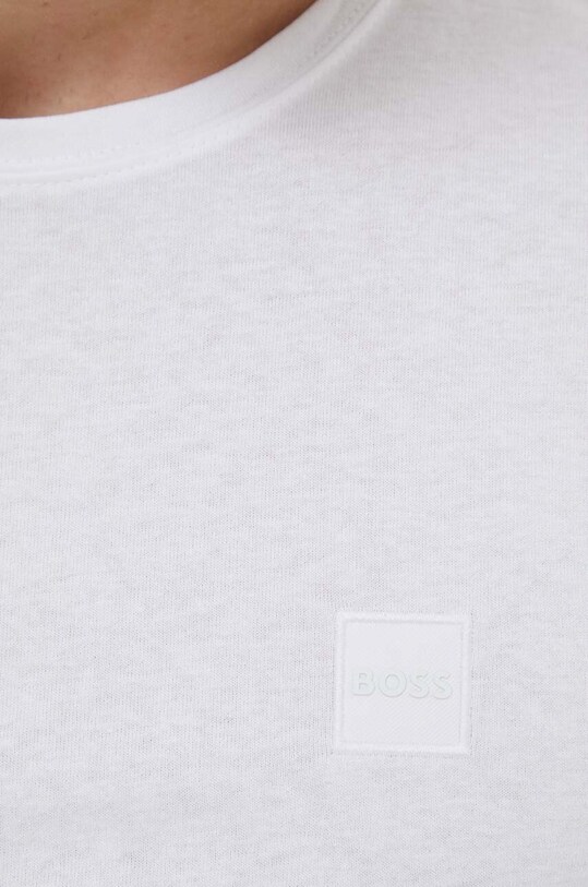 BOSS Orange longsleeve din bumbac 50512111 alb