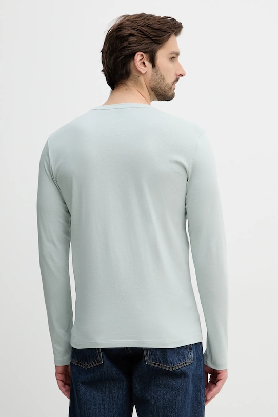 Odzież BOSS Orange longsleeve bawełniany 50512111 turkusowy