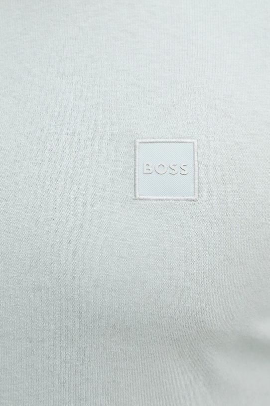 BOSS Orange longsleeve bawełniany 50512111 turkusowy