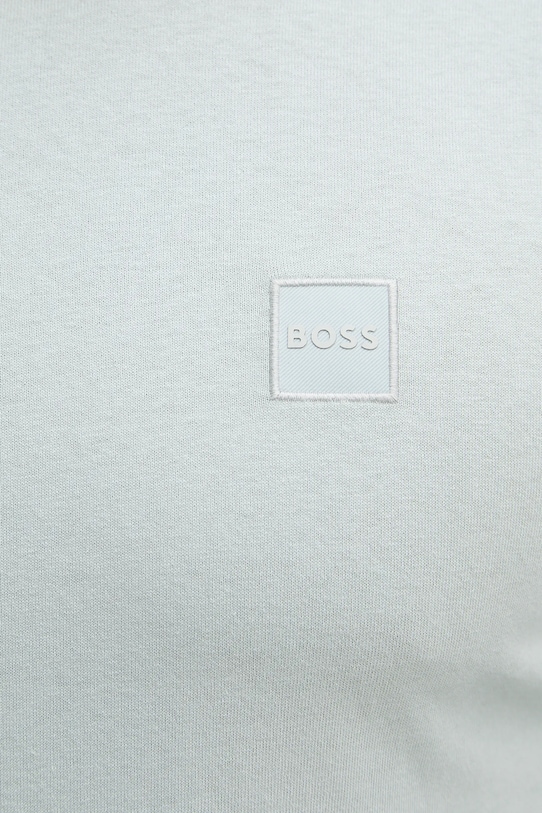 BOSS Orange longsleeve bawełniany 50512111 turkusowy