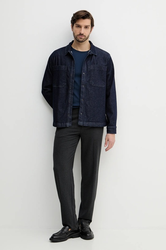 BOSS Orange longsleeve bawełniany 50512111 granatowy SS26