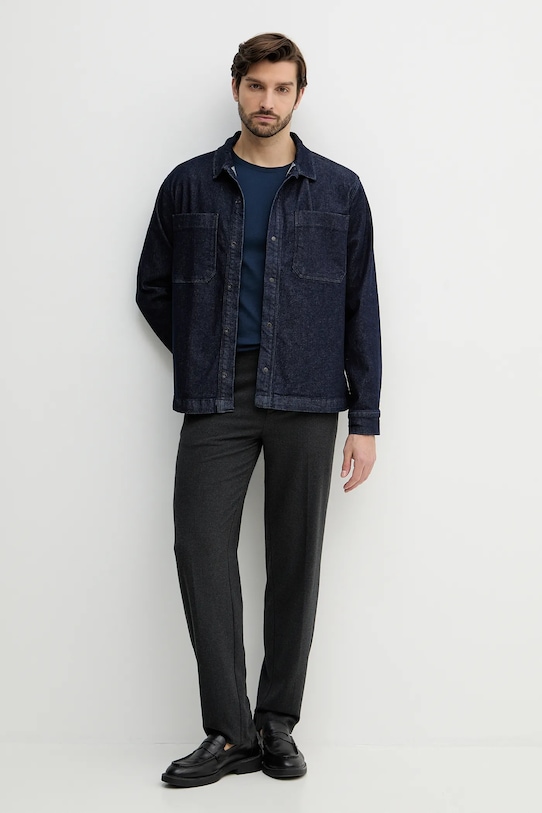 BOSS Orange longsleeve bawełniany 50512111 granatowy SS26