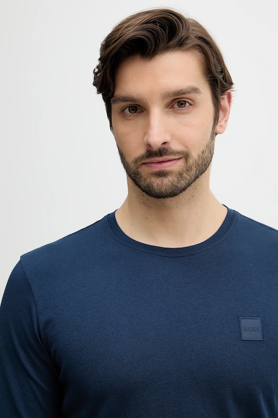 BOSS Orange longsleeve bawełniany granatowy 50512111