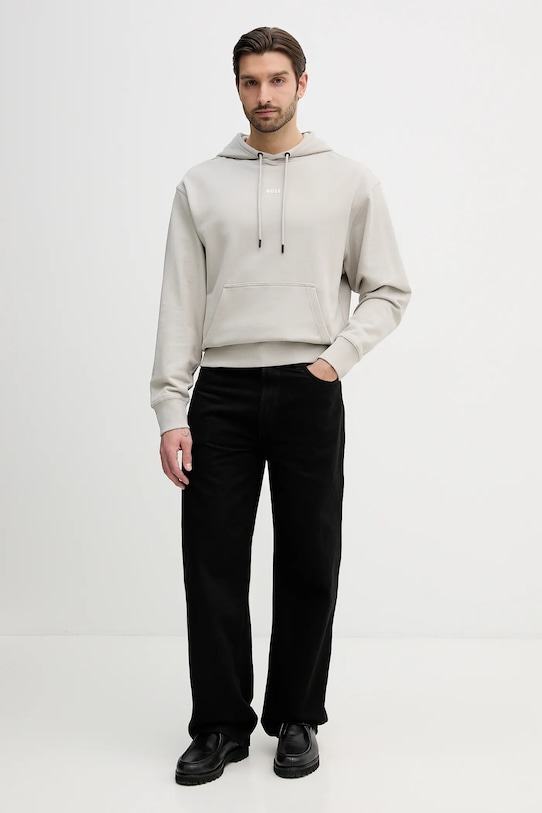 BOSS Orange bluza bawełniana 50514530 beżowy AW25