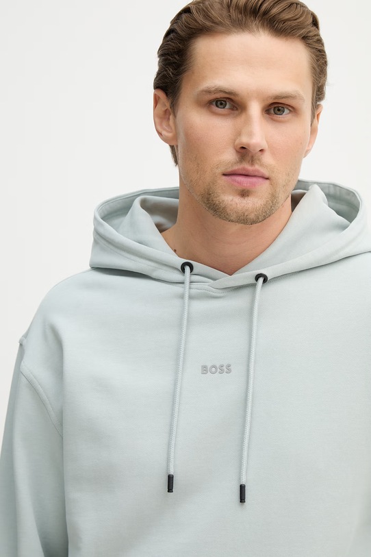 BOSS Orange bluza bawełniana szary 50514530