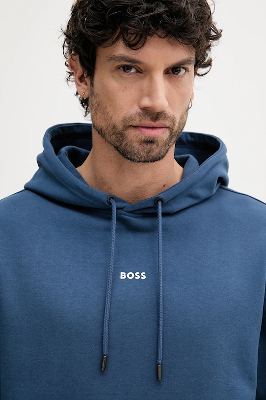 Oblečení Bavlněná mikina BOSS Orange 50514530 modrá