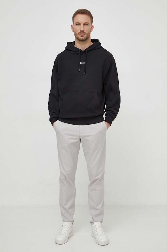 BOSS Orange hanorac de bumbac 50514530 negru AW25