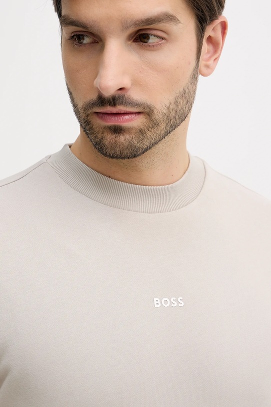 BOSS Orange bluza bawełniana WeSmallcrew beżowy 50514541