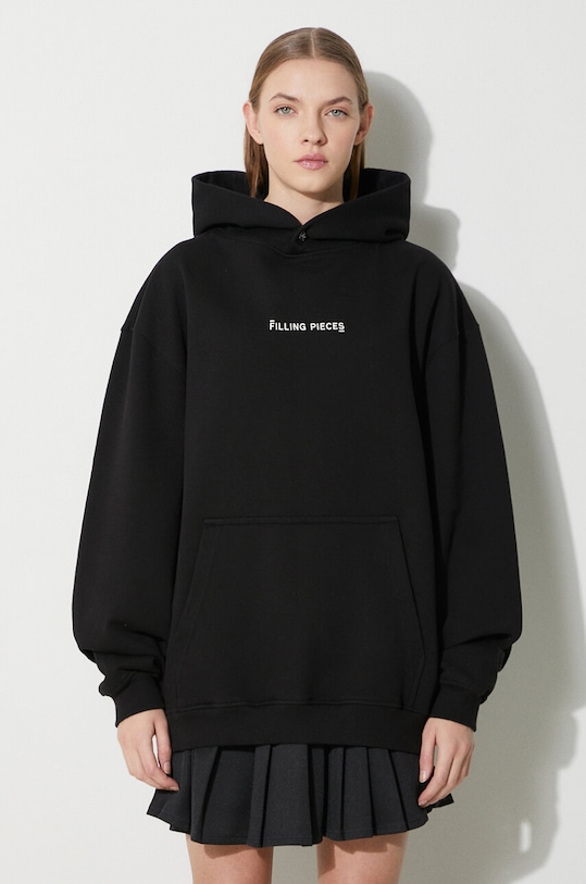 Βαμβακερή μπλούζα Filling Pieces 80634051861 μαύρο