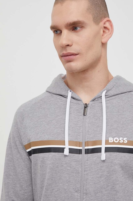 BOSS hanorac lounge din bumbac gri 50515138