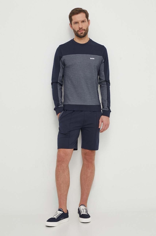 BOSS bluza 50515147 granatowy SS24