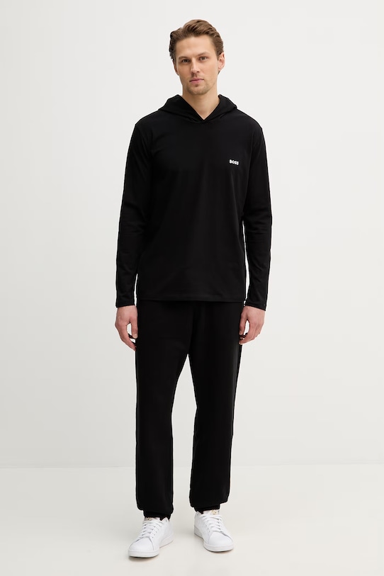 Μακρυμάνικο lounge BOSS 50515306 μαύρο SS26