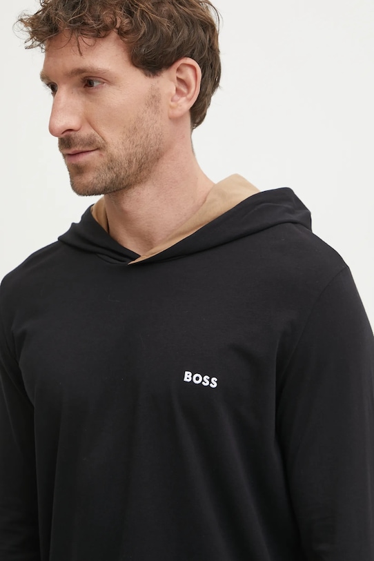 Tričko s dlhým rukávom BOSS čierna 50515306