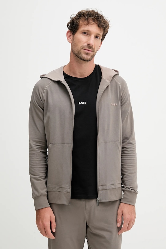 Φούτερ lounge BOSS καφέ 50515313