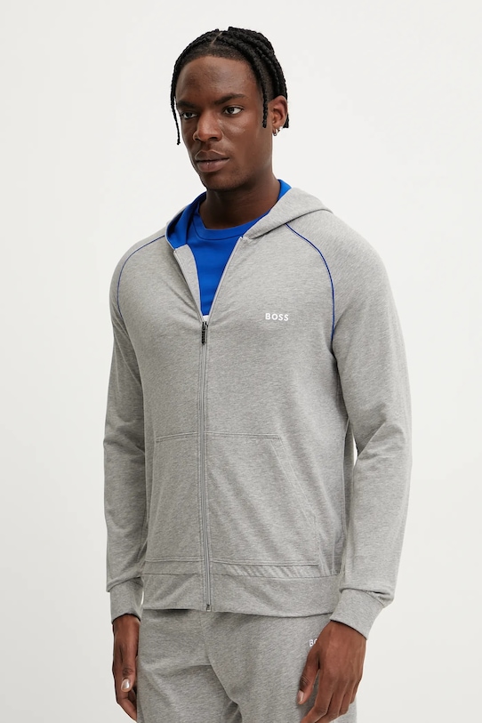 BOSS kapucnis pulcsi otthoni viseletre szürke 50515313