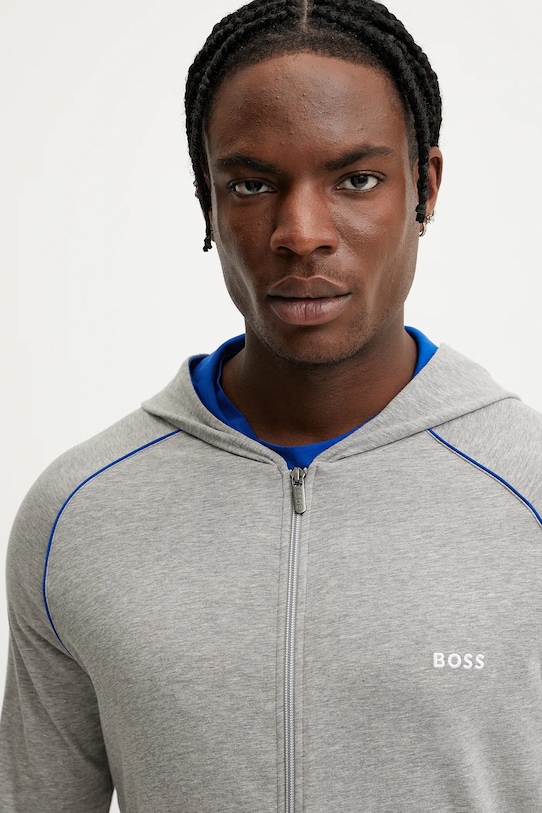 BOSS kapucnis pulcsi otthoni viseletre szürke 50515313