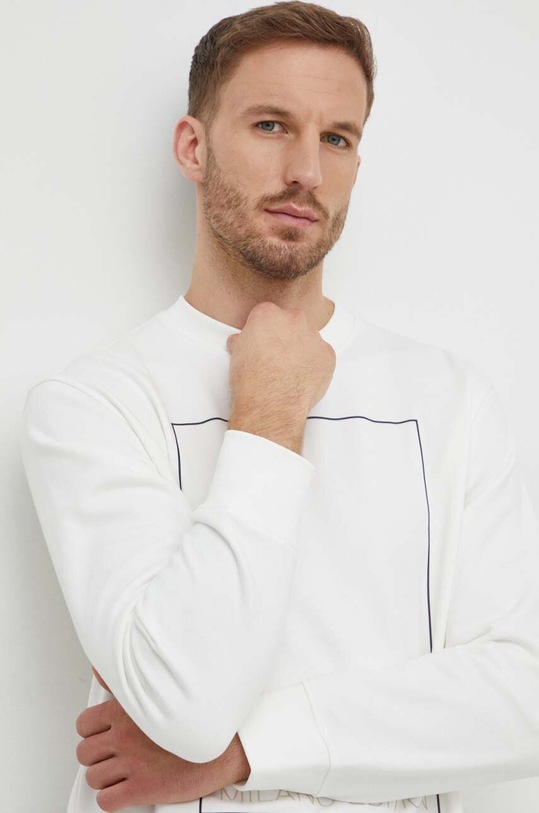 Armani Exchange bluza bawełniana biały 3DZMHH.ZJGGZ