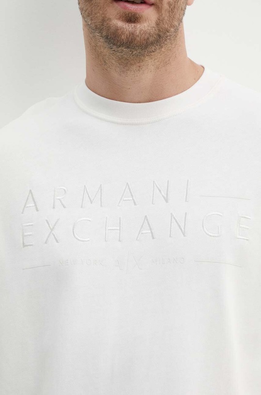 Armani Exchange bluza z domieszką lnu 3DZMJP.ZJY9Z biały