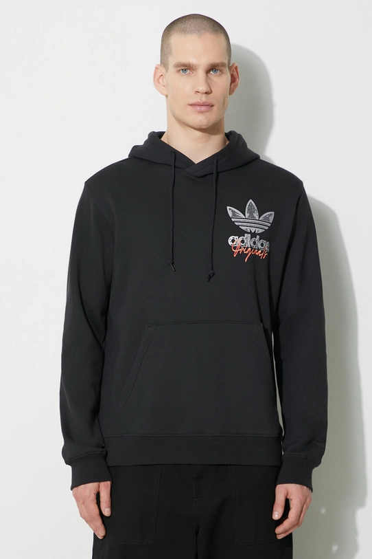 Βαμβακερή μπλούζα adidas Originals μαύρο IM9678