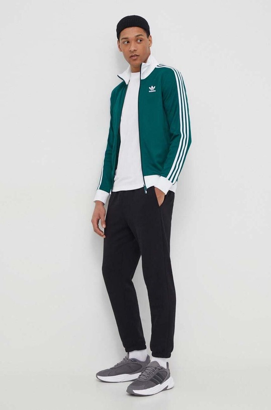 Mikina adidas Originals bez kapuce zelená IP0417