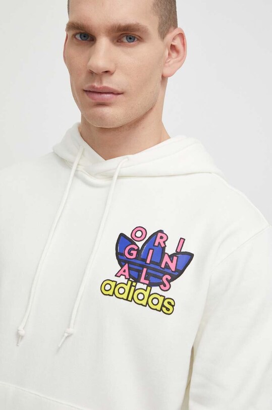 adidas Originals hanorac de bumbac bej IS2916