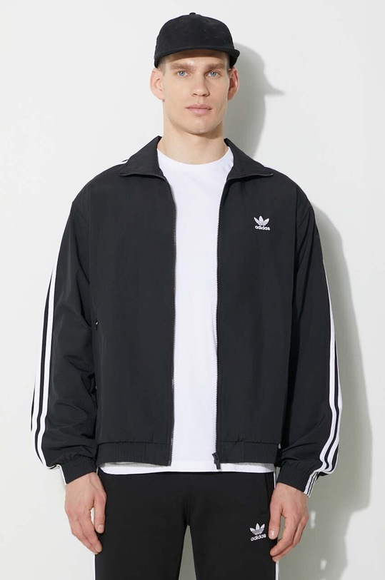 Dukserica adidas Originals Adicolor Woven Firebird Track Top natpis crna IT2491